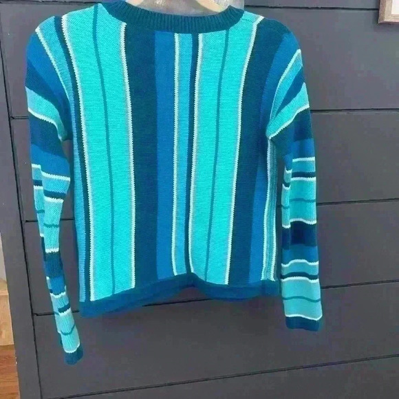Lily Pulitzer blue stripe 100% cotton sweater xxs - Picture 2 of 4